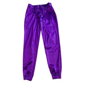 Lilly Pulitzer Purple Satin Jogger Pants